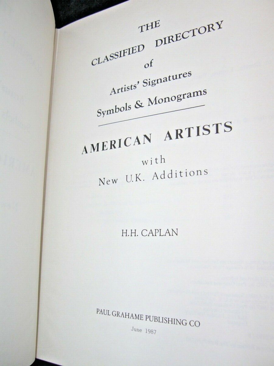 =SOLD= 0317:: The Best Reference Book on Artists' Signatures, Symbols and Monograms, ISBN 0950889318. - Image 5