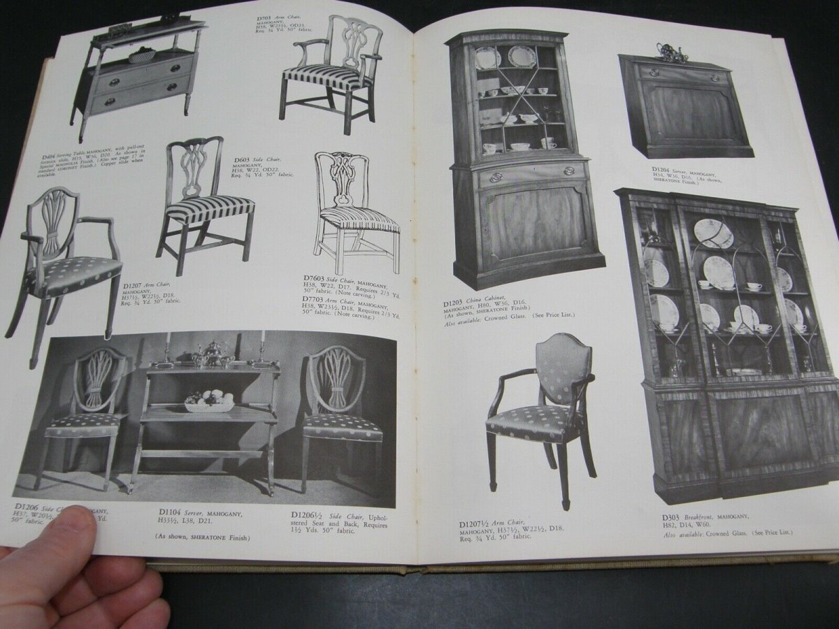 034:: 1952 1st Ed. Kittinger Furniture sales catalog #83 hardback ...