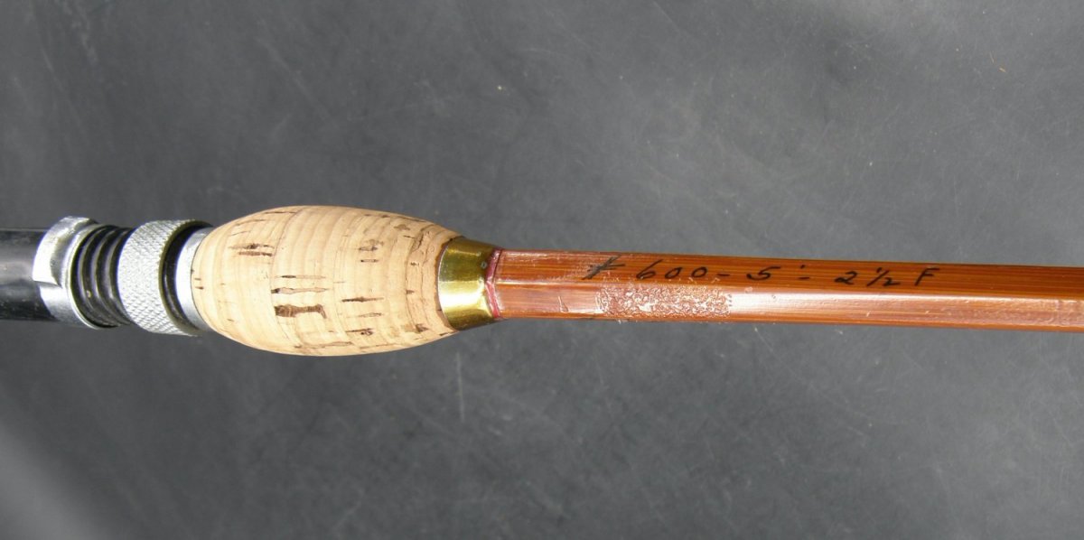 0408:: 1910s Fishing, Casting Rod, by Heddon, 2-piece split bamboo