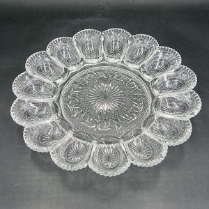 0526:: 1930s Devil Eggs Serving Dish, Depression Era: 11"