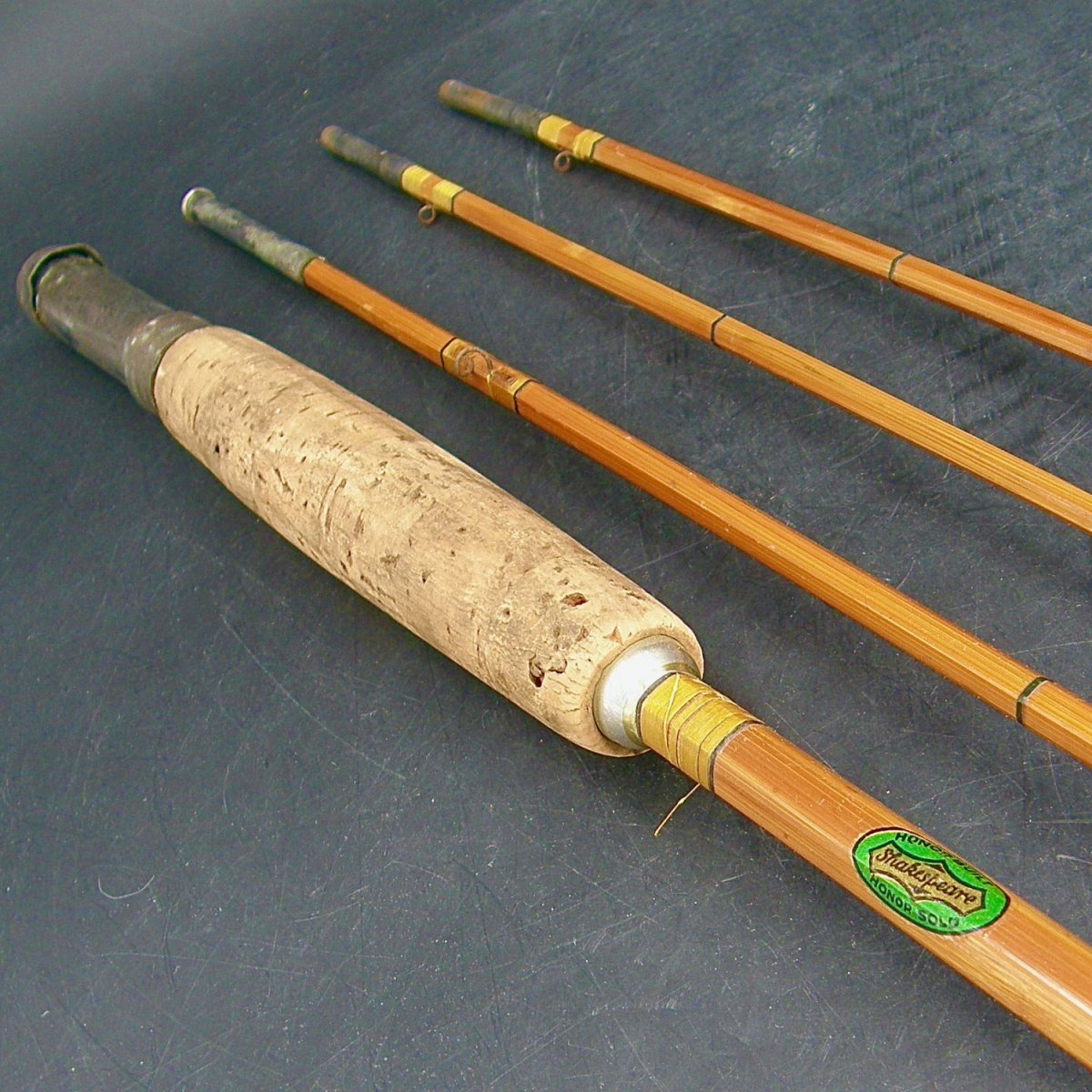 0538:: 1930s Fishing, One River Split Bamboo Fly Rod, No.1361