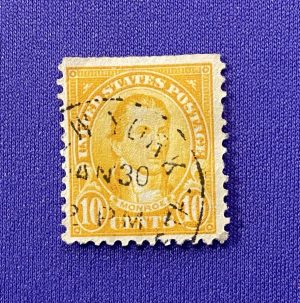 0877:: Stamps, U.S., 10c, 1923, President James Monroe, Orange, New York postmark, #662