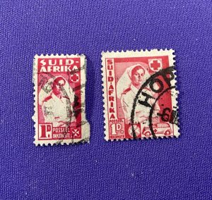 1046:: 2 Stamps topical: RED CROSS, South Africa