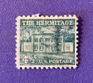 1178:: Stamp, bluish-green 4½c, The Hermitage, Andrew Jackson, Tennessee, TN, President, uncirculated #1059