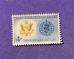 1320:: Stamps, U.S., 1962, 4c, medical, World United Against Malaria, uncirculated #1194