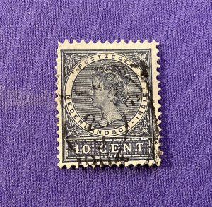 1352:: Stamps, Netherlands Indies, 1903, gray 10c, Queen Wilhelmina, cancelled Sc#48