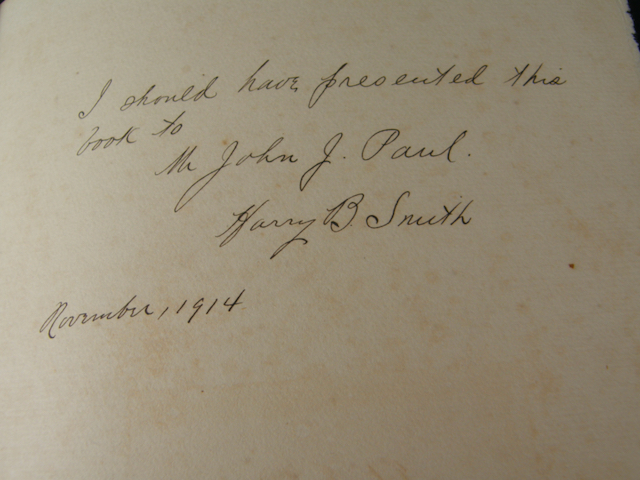 =SOLD= 1822:: -SIGNED- 1st Edition 1914: "A Sentimental Library: Comprising Books Formerly Owned by Famous Writers, Presentation Copies, Manuscripts, and Drawings Collected and Described by Harry B. Smith" printed privately for Harry B. Smith - Image 6