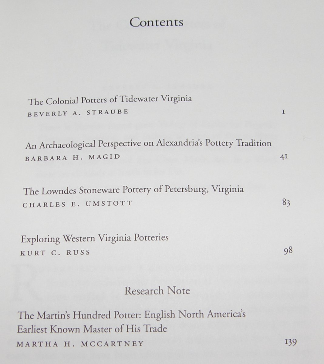 =SOLD= 2368:: MESDA Journal Winter 1995 Vol. XXL, No.2. Museum of Early Southern Decorative Arts. Old Salem, North Carolina :: Pottery, Potters - Image 3