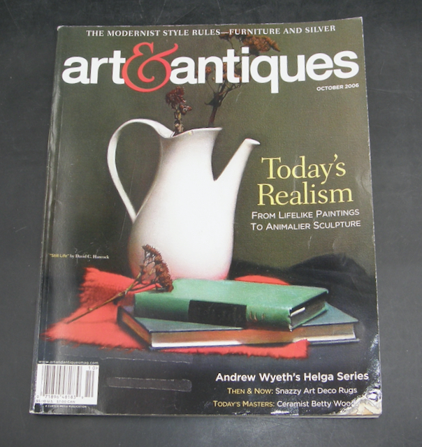 2449:: Art & Antiques, Magazine, OCTOBER 2006, Vol.XXIX, No.9, Modernist Style Rules, Furniture, Silver, Anomalies Sculpture, Realism, Andrew Wyeth's Helga Series, Snazzy Art Deco Rugs, Ceramist Betty Woodman