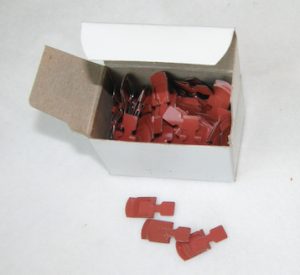 2793::  NOS Red metal Tab Signals by Labelon Corporation Division Canandaigua
