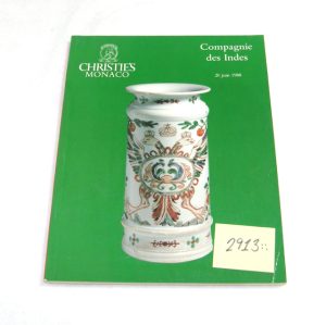 2913::  Christie's Monaco Auction Catalogue 20 JUNE 1988: Compagnie de Indes