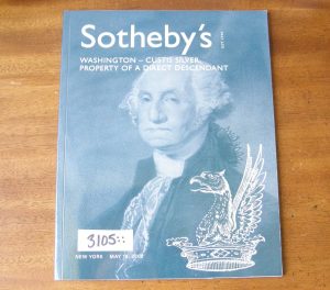 3105:: Sotheby's New York, Auction Catalogue with Price List, JAN 22nd 2005, Sale N08142, Custis Silver, George Washington's Silver, Property of a Direct Descendant