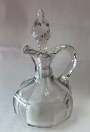 3227::  Vinegar Oil Cruet with faceted Stopper. Victorian era, 1890s.